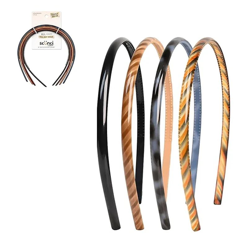 Bandeaux en plastique élégants et confortables à imprimé torsadé