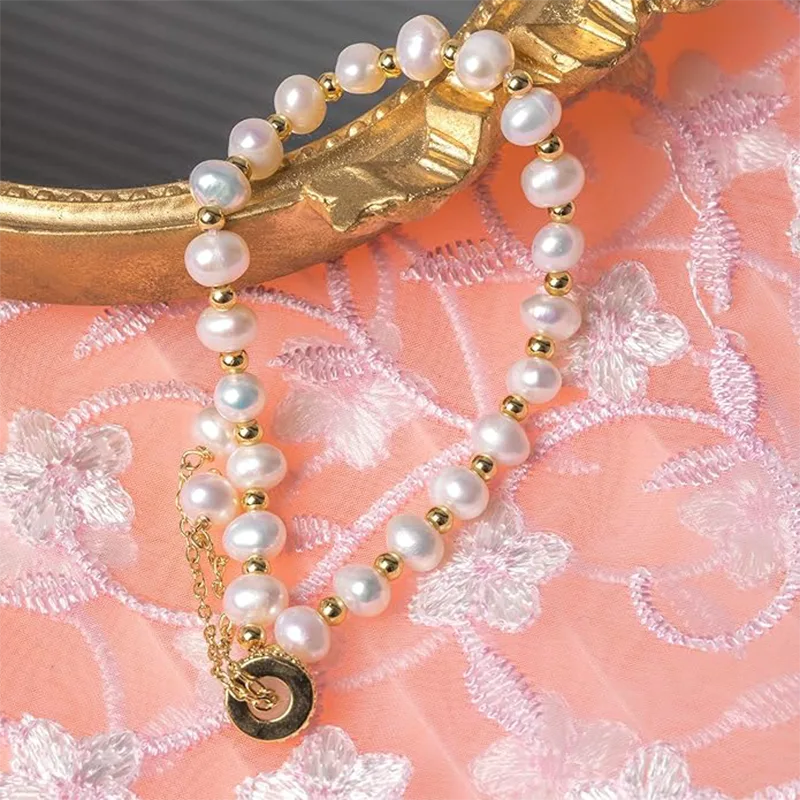 Bracelets en alliage de perles pour femmes